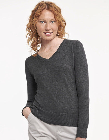 Pull col V (50% coton / 50% acrylique)-Modèle FEMME Z710F