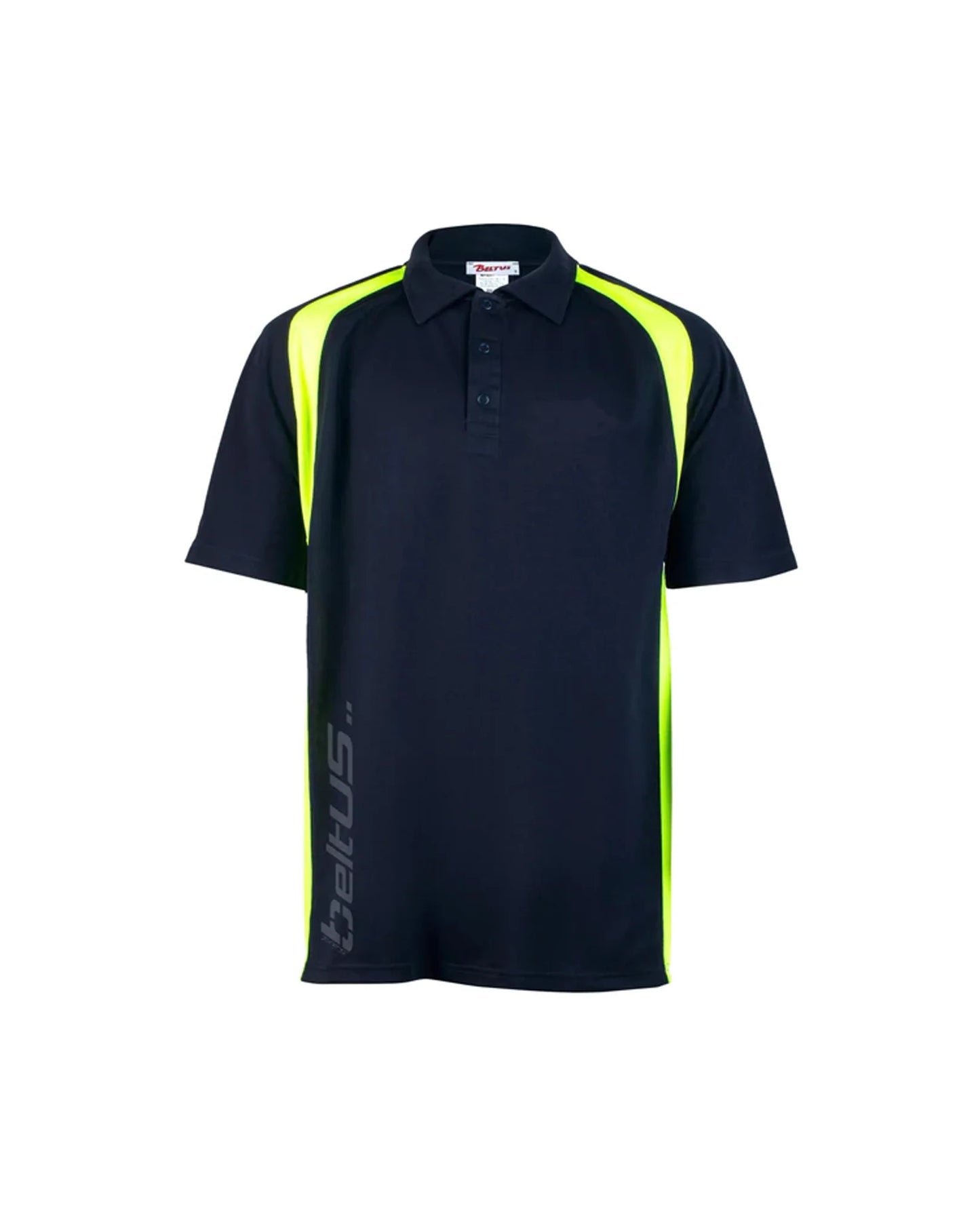 Polo-shirts Urgences Santé modèle Unisexe 100% polyester - 400821 Bleu marine / Jaune