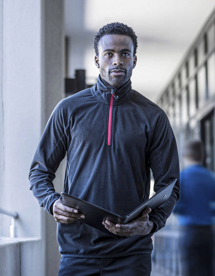 Sweat polaire avec col zip 3/4-Modèle HOMME RG691