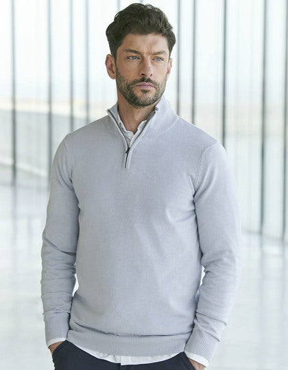 Pull col zip 3/4 Homme, modèle W729